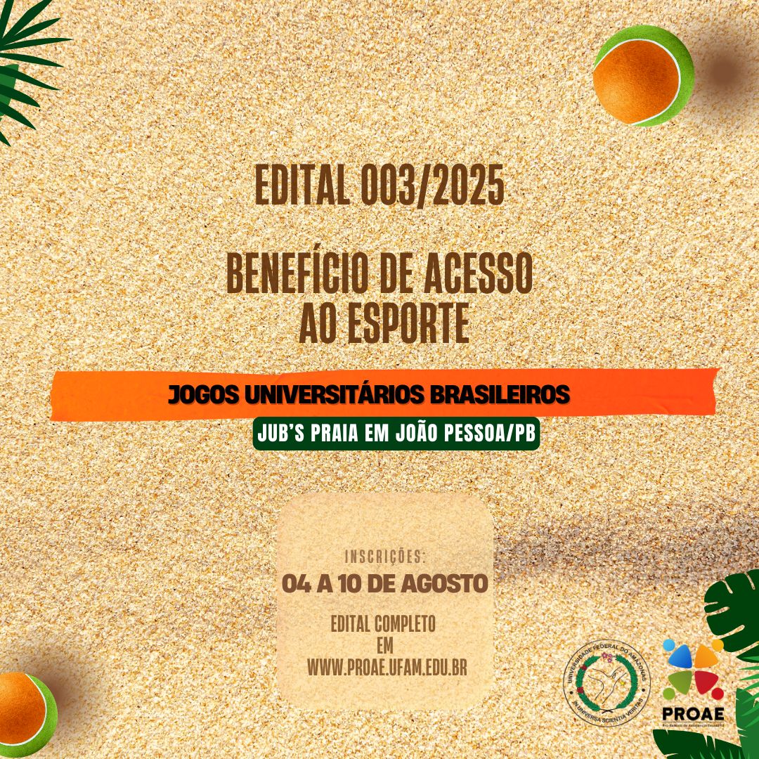 EDITAL 003/2025 - BENEFÍCIO DE ACESSO AO ESPORTE